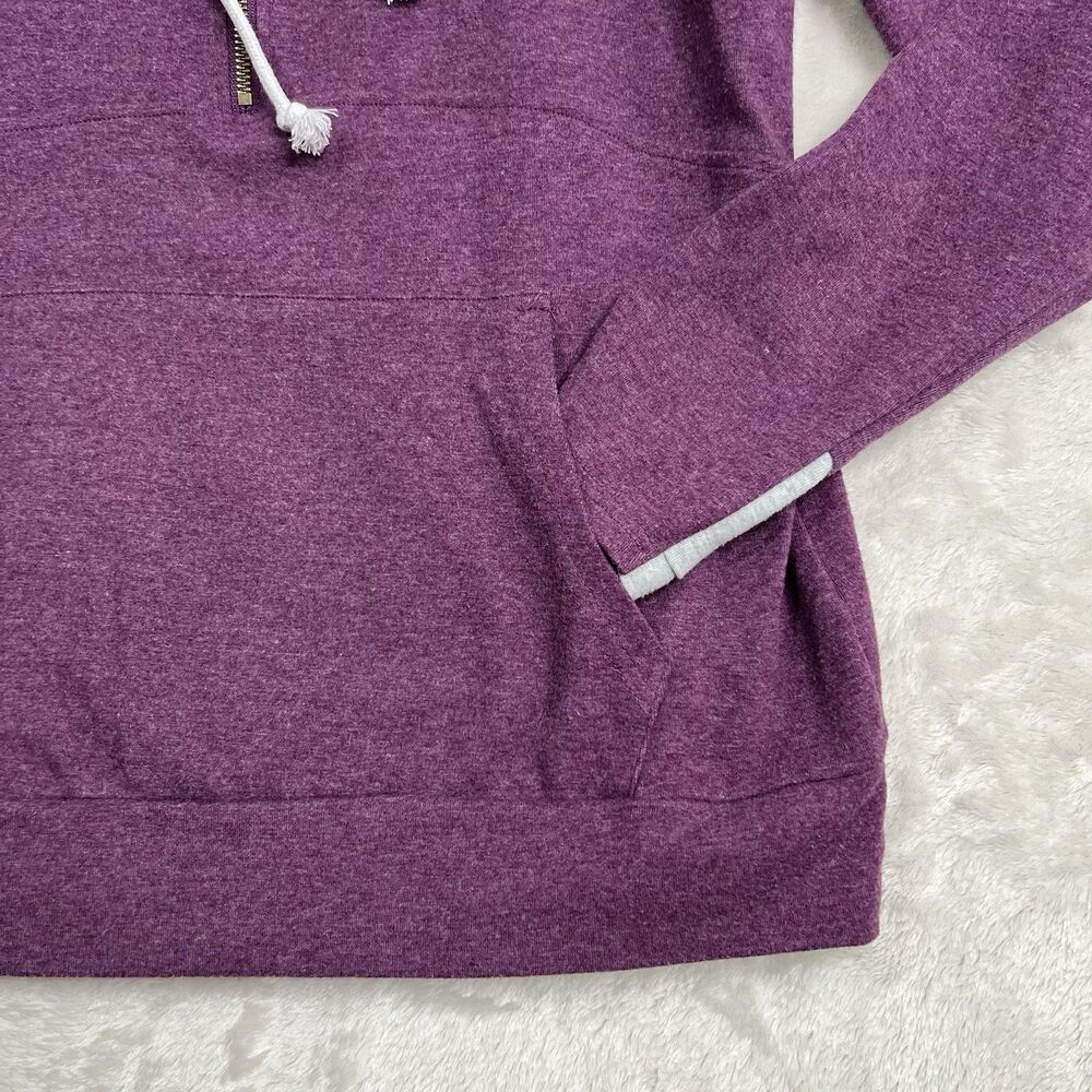 Michelle Mae Women's Hoodie Size M Cotton Blend Lavender Half Zip Sport Outdoors - Picture 7 of 12